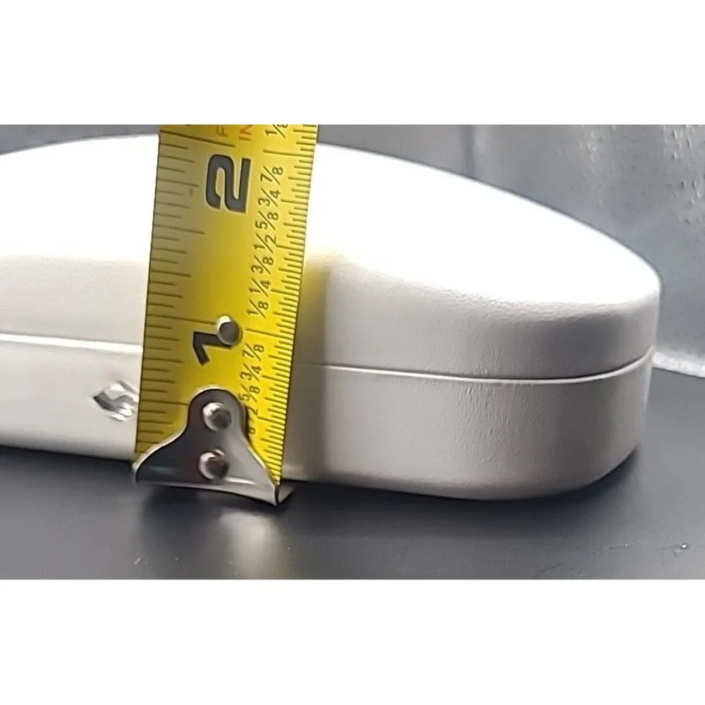 Swarovski Eyeglass Case ONLY White Good Hard Shell Swan Logo Protective